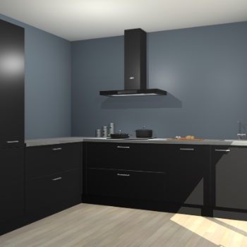 Zwarte keuken Antibes 62250