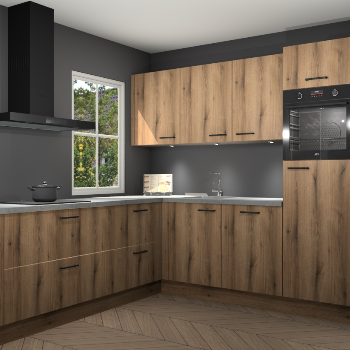 Goud eiken keuken Leeds 85088