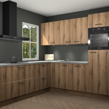 Goud eiken keuken Leeds 85089