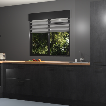 Beton Zwarte keuken Luzern 61862