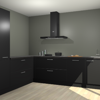 Zwarte keuken Antibes 62257