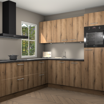 Goud eiken keuken Leeds 85091