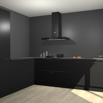 Zwarte keuken Antibes 62261