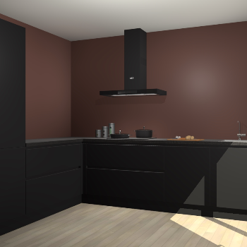 Zwarte greeploze keuken Antibes 62264