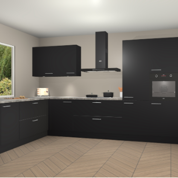 Zwarte keuken Debrecen 70084