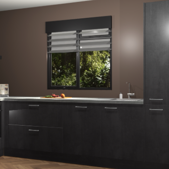 Beton Zwarte keuken Luzern 61878