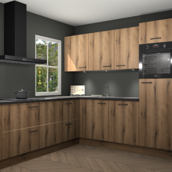 Goud eiken keuken Leeds 85095