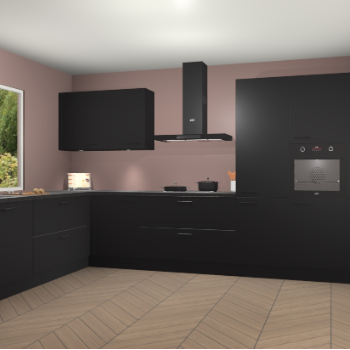 Zwarte keuken Debrecen 70080