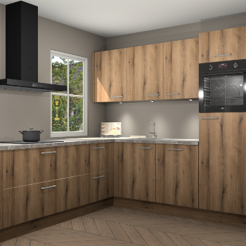 Goud eiken keuken Leeds 85098