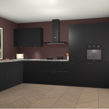 Zwarte keuken Debrecen 70088