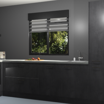 Beton Zwarte keuken Luzern 61881