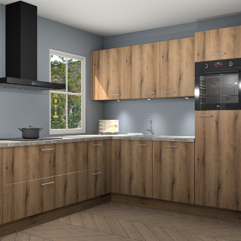 Goud eiken keuken Leeds 85099