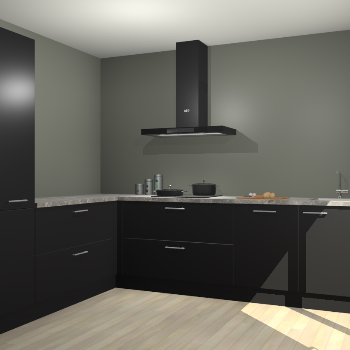 Zwarte keuken Antibes 62289