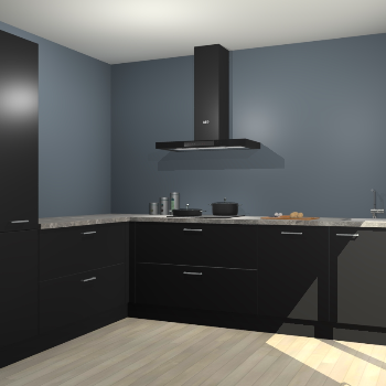 Zwarte keuken Antibes 62290