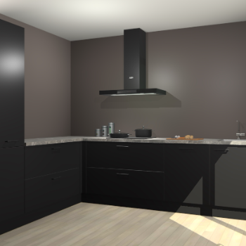 Zwarte keuken Antibes 62292