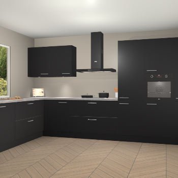 Zwarte keuken Debrecen 70090