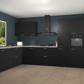 Zwarte keuken Debrecen 70091