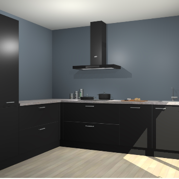 Zwarte keuken Antibes 62296