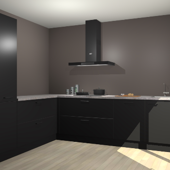 Zwarte keuken Antibes 62298