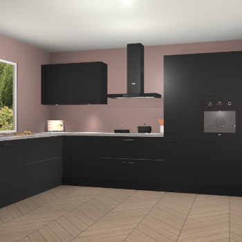 Zwarte keuken Debrecen 70093