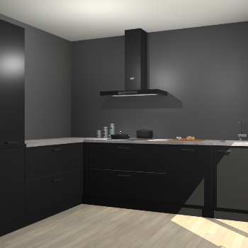 Zwarte keuken Antibes 62299