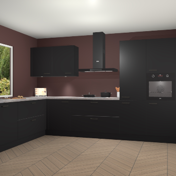 Zwarte keuken Debrecen 70094