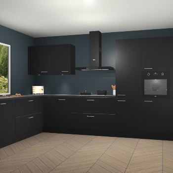 Zwarte keuken Debrecen 70097