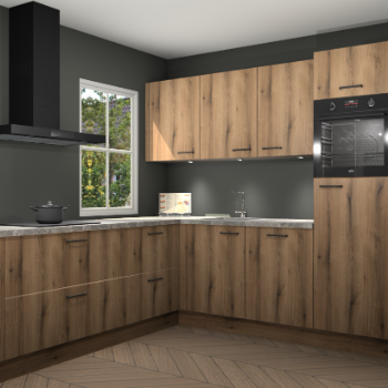 Goud eiken keuken Leeds 85102