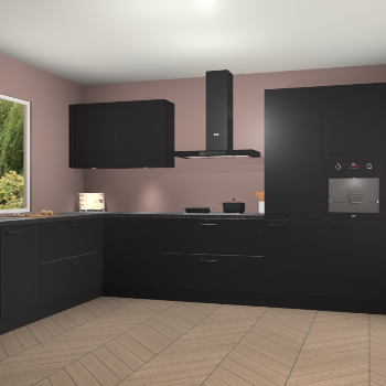 Zwarte keuken Debrecen 70099