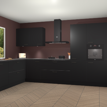 Zwarte keuken Debrecen 70101