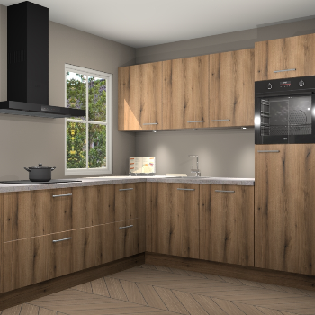 Goud eiken keuken Leeds 85104