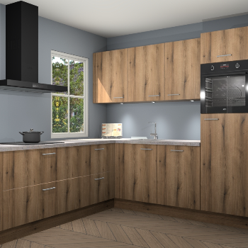 Goud eiken keuken Leeds 85105