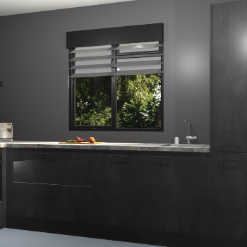 Beton Zwarte keuken Luzern 61913