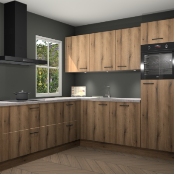 Goud eiken keuken Leeds 85108