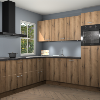 Goud eiken keuken Leeds 85112