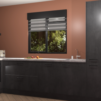 Beton Zwarte keuken Luzern 61957