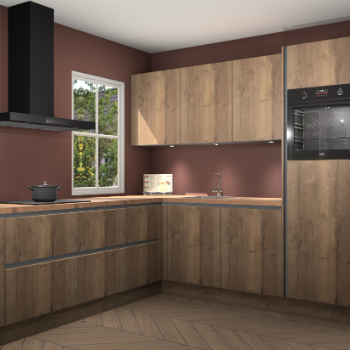 Chocolade eiken greeploze keuken Leeds 85123