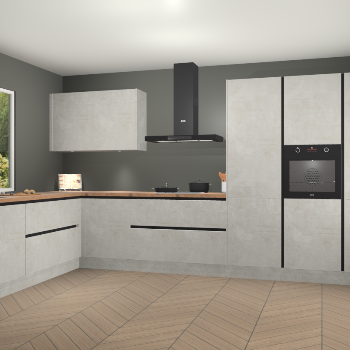 Beton Opal greeploze keuken Debrecen 70289