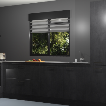 Beton Zwarte keuken Luzern 61980