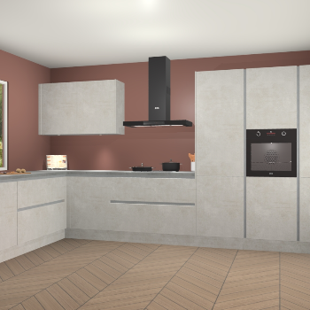 Beton Opal greeploze keuken Debrecen 70334