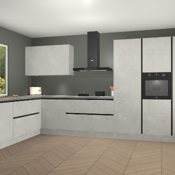 Beton Opal greeploze keuken Debrecen 70337