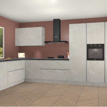 Beton Opal greeploze keuken Debrecen 70340