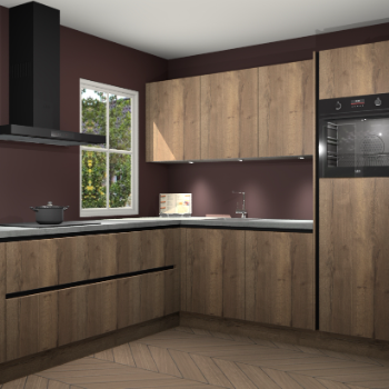 Chocolade eiken greeploze keuken Leeds 85132