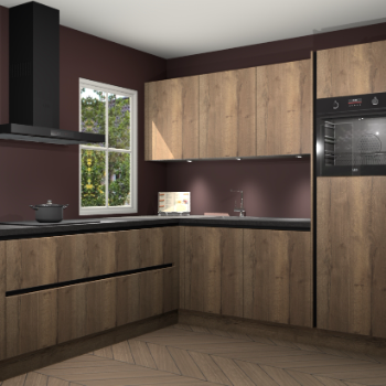 Chocolade eiken greeploze keuken Leeds 85138