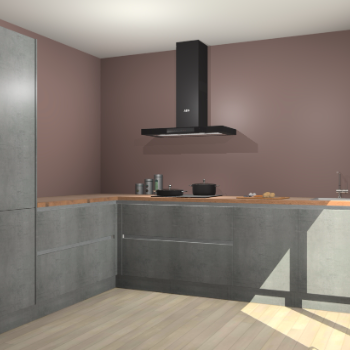 Beton Parelgrijs greeploze keuken Antibes 62537