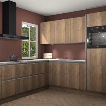 Chocolade eiken greeploze keuken Leeds 85143