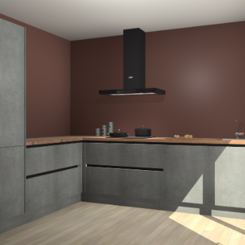 Beton Parelgrijs greeploze keuken Antibes 62541