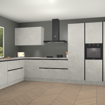 Beton Opal greeploze keuken Debrecen 70355