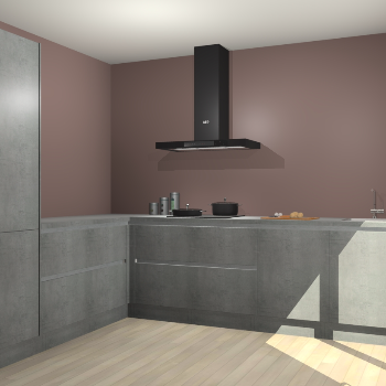 Beton Parelgrijs greeploze keuken Antibes 62558