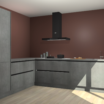 Beton Parelgrijs greeploze keuken Antibes 62561